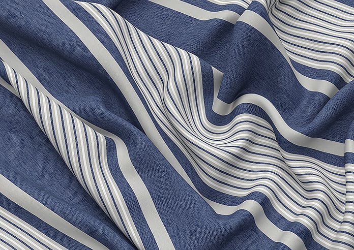 Laura Ashley Tiverton Stripe, Midnight - Roman Blind - Image 4